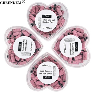 Nouveau rose Mini Nail Art bandes de ponçage <span class=keywords><strong>argent</strong></span> or acier inoxydable mandrin de ponçage 50pcs coeur boîte 3mm bandes de ponçage des ongles - Product Image 4