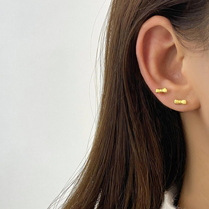 Wholesale Cute Design New Girls 18K Gold Plated Bow <b>Stud</b> Earrings for Women - Product Image 3
