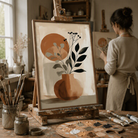 Peinture à l'huile Art Déco blanche 100% faite à la main sur toile de coton 450 GSM avec cadre, taille et design personnalisés pour usage domestique et commercial