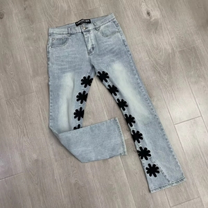 2025 New Style Top Quality Designer Brand <strong>Printing</strong> Denim <strong>Jeans</strong> Street Wear Straight Wide Legs LOSTSHDWS For <strong>Men</strong> - Product Image 1