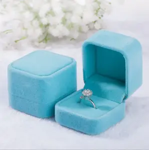 Großhandel Romantische Süße Luxus Kleine Samt Verlobung sring Box Ring JEWELRI BOX Schmuck verpackung Box