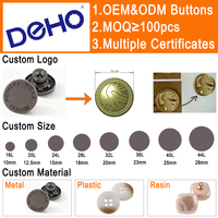 Boutons et rivets personnalisés en métal, alliage de zinc, laiton, 15mm-25mm, avec logo gravé en cristal, pour vêtements, jeans et denim.