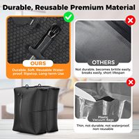 Sacs de compression sous vide imperméables réutilisables IP67 pour économiser de l'espace, 25L, avec pompe rechargeable sans fil pour valise et sac à dos