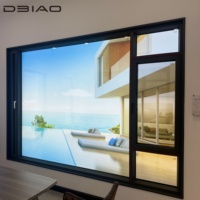 Ventana Moderna de Doble Apertura con Marco Delgado de Aluminio, Insonorizada, con Malla de Seguridad de Acero Inoxidable para Dormitorio y Hotel, con Certificación Energy Star