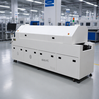 Four de refusion SMT intelligent à 6 zones avec surveillance du profil de température par PC, machine de soudage sans plomb pour assemblage de cartes électroniques PCB