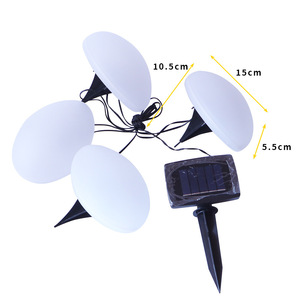 Juego de 5 Lámparas Solares Semiesféricas de 5W para Jardín, Iluminación Exterior para Caminos y Decoración de Paisajes de Villas - Product Image 3