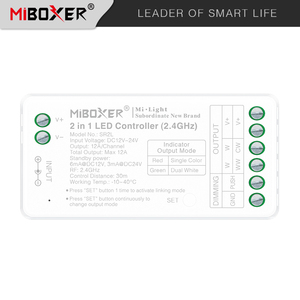 Contrôleur LED intelligent Tuya <span class=keywords><strong>Milight</strong></span> <span class=keywords><strong>Miboxer</strong></span> SR2L pour bande LED CCT à 2 fils, couleur réglable, monochrome, double blanc - Product Image 1