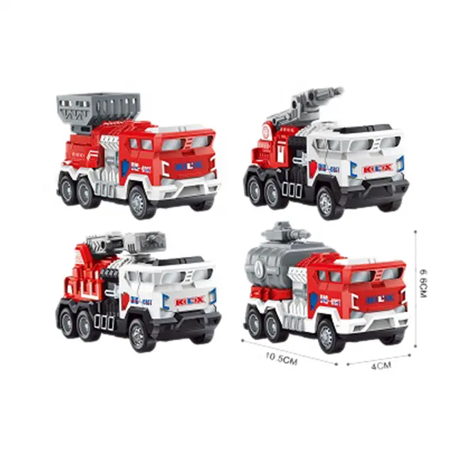 Simulation Model Fire Truck Toys Children Mini Toy Cars Die Cast Alloy Pull Back Truck