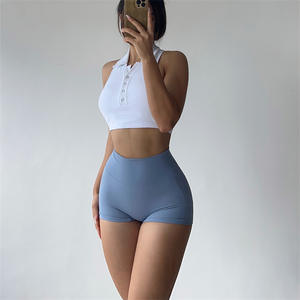 Lcool, Top corto sin mangas, sujetador de Yoga, camiseta Polo de secado rápido para mujer, Sujetador deportivo con botón frontal, camiseta sin mangas deportiva <span class=keywords><strong>Recer</strong></span> Back para mujer - Product Image 6