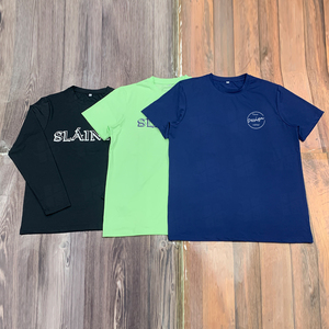 T-shirts basiques en gros, imprimés, couleur unie, logo personnalisé, col rond, manches longues, coton épais pour hommes - Product Image 5