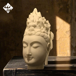 Escultura de Cabeza de Buda Guanyin Tallada a Mano en Mármol Natural, Artesanía Tradicional para Clubes de Alta Gama - Product Image 2
