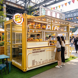 Magnifique remorque alimentaire mobile à coins arrondis, décoration extérieure personnalisée, aspect attrayant pour les entreprises de vente de snacks - Product Image 1