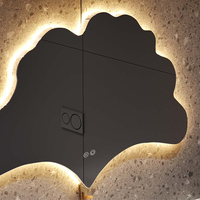Miroir intelligent sans cadre, rétroéclairé par LED, forme irrégulière, interrupteur tactile, anti-buée, mural, design personnalisé, hôtel, salon, vente en gros