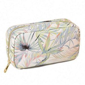 Sac de maquillage portable en cuir PU pour voyage, sac de toilette imperméable, grande capacité, sac de rangement pour cosmétiques - Product Image 1