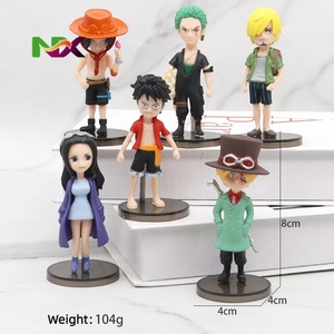 Venta Caliente, Juego de 6 Figuras de Anime Japonés, <span class=keywords><strong>One</strong></span> <span class=keywords><strong>Piece</strong></span>, Luffy, Sanji, Zoro, <span class=keywords><strong>Ace</strong></span>, Figuras de Acción de PVC, Manualidades de Plástico - Product Image 4