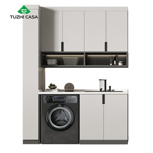 Buanderie machine à laver évier mural 2 armoire avec porte <span class=keywords><strong>salle</strong></span> <span class=keywords><strong>de</strong></span> <span class=keywords><strong>bain</strong></span> buanderie - Product Image 2