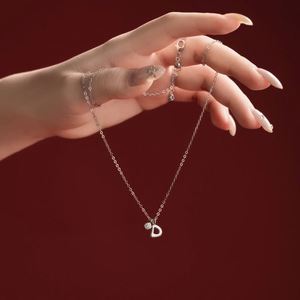 Collar con Colgante de Letra D del Alfabeto, Marca Dylam Charm, para Mujer, como Regalo de Cumpleaños, Antideslustre, con Circonita 5A - Product Image 2