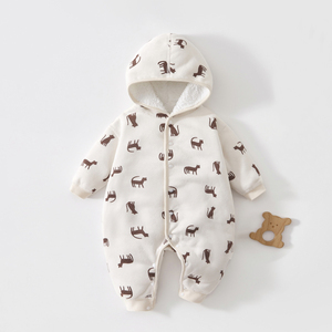 Combinaisons pour bébés TONWHAR, pyjamas pour enfants avec imprimé animal, <span class=keywords><strong>combinaison</strong></span> mignonne pour tout-petits, douce et écologique - Product Image 6