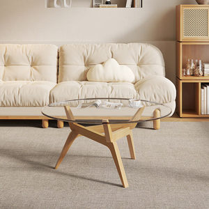 Mesa de Centro Moderna de Madera Sólida para Sala de Estar, Diseño Minimalista, Duradera, Fácil de Armar, Mueble para el Hogar - Product Image 2