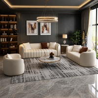 Canapés de bureau modernes en cuir professionnels, grand canapé sectionnel de luxe, canapés d'hôtel pour projets de villas et salons