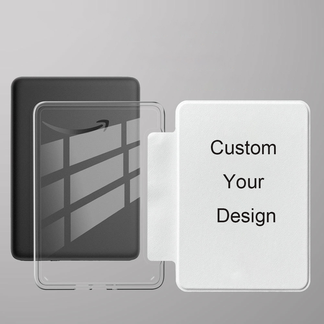 Support Custom Logo Acrylic Back Cover PU Leather Ebook Protective Case for Kindle Paperwhite 12th 11th Gen Case with Hand Strap