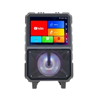 Enceinte karaoké portable CSN-D08, écran tactile 15 pouces, système audio 5.0 pour fêtes, éclairage RGB, deux microphones, télécommande