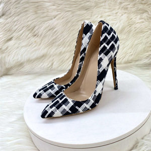 Chaussures pour femmes à talons hauts de 12 cm, bout pointu, pour soirée, rendez-vous galant, mode sexy, sandales de 10 cm et 8 cm, grandes tailles 46 - Product Image 5