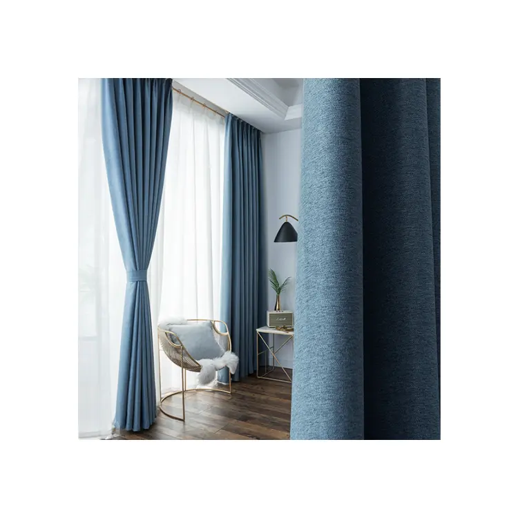 2022 nouveau Design Maison Chambre Personnalisé Polyester Panne Moderne Motif Rayé Rideaux