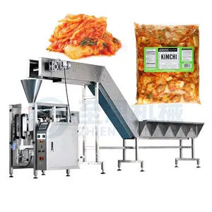 Machine à emballer de fruits soufflés de chaîne de seau de sac de poche verticale automatique à grande vitesse Kimchi cornichons