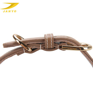 JANYO最新デザイン手作りソフトビーガンレザー犬の首輪とリーシュセット - Product Image 5