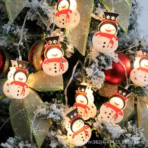 2021new year Decor 2meter 10Leds usb Battery Operated Christmas xmas snowman string light Santa Claus Led String Fairy Lights