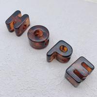 Perles en acrylique à motif léopard Sunrise, à grand trou, lettres de l'alphabet A-Z, pour DIY, fabrication artisanale, breloques pour téléphone, pendentifs pour sac, bijoux