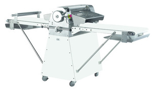 Rouleau <span class=keywords><strong>de</strong></span> pâte <span class=keywords><strong>de</strong></span> <span class=keywords><strong>cuisine</strong></span> électrique en acier inoxydable, équipement <span class=keywords><strong>de</strong></span> boulanger - Product Image 4