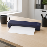 Printer Thermal Portabel A4 Tipe-C untuk Printer Tato/Dokumen Tanpa Tinta Baterai 2600mAh 300DPI Garansi 1 Tahun Black Mark