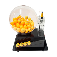 Machine de Loterie Automatique Lucky Electric Acrylique Transparent Auto Loterie Dessin Machine Bingo Cage avec Base Noire