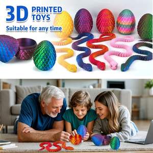 Ensemble d'œufs de <span class=keywords><strong>serpent</strong></span> imprimés en 3D en gros - Décoration de Pâques qui brille dans le noir |   Jouet anti-stress - Product Image 3