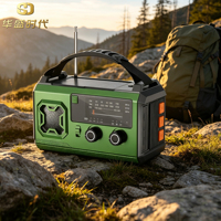 20000mAh Notfall-Handkurbel-Solar-Wetterempfangsgerät mit LED-Taschenlampe, integriertem Lautsprecher, AM/FM/WB-Radio und 5-10W Ausgangsleistung