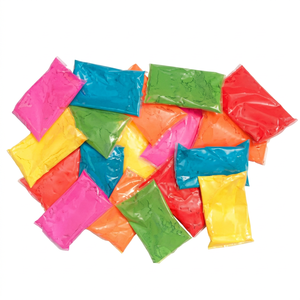 Poudre de couleur Holi Gulal naturelle et imperméable pour la fête du Nouvel An Holi, lot de 15 x 100g, pour lancer en extérieur lors de la course de couleurs - Product Image 1