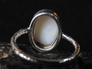 Australian Solid <b>Opal</b> 11x8mm Bezel Setting Wedding <b>Ring</b>-<b>Silver</b>-October Birthstone-5US Size-Handmade Jewelry Gift - Product Image 6