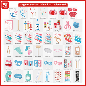 <span class=keywords><strong>Juego</strong></span> de Doctor de Madera para Niños, Kit de <span class=keywords><strong>Juego</strong></span> de Imitación con Caja de Plástico, Simulación Médica, Regalo para Niñas - Product Image 4