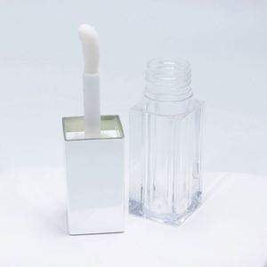 Tube de rouge à lèvres carré vide personnalisé avec logo, conteneur transparent pour rouge à lèvres avec grande brosse, vente en gros - Product Image 4