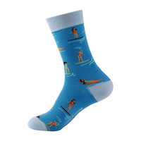Chaussettes fantaisie en coton pour hommes et unisexe, à motifs de dessins animés, imprimées sur mesure, jacquard, rayées, pour le quotidien, avec logo, vente en gros en vrac