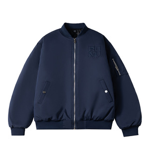 <span class=keywords><strong>Veste</strong></span> d'hiver brodée de haute qualité LAYENNE, style <span class=keywords><strong>aviateur</strong></span> vintage avec fermeture éclair, logo personnalisé - Product Image 1