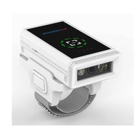 Escáner de código de barras de anillo portátil, lector de códigos QR 1D 2D, Bluetooth inalámbrico, mini sensor automático de dedo, colector de datos portátil