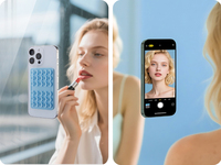 Support de téléphone universel à ventouse en silicone double face, étanche, adhésif, pour bureau, miroir, maquillage, gym, yoga
