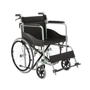 Fauteuil roulant en fer KJT803, manuel, léger, pliable, avec frein en U, pour les voyages des personnes âgées - Product Image 1