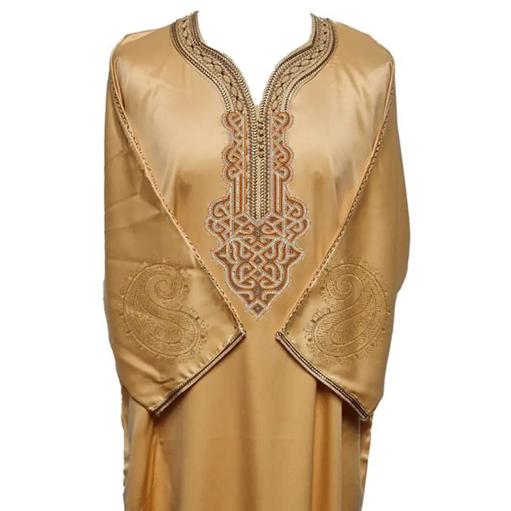 Bordir Mode Tinggi pakaian tradisional Arab Islami 2023 produk permintaan tinggi untuk Muslim di Maroko