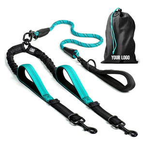 No Pull Bungee Adjustable Long Lead No Tangle Splitter Double Retractable <strong>Dog</strong> <strong>Leash</strong> for Two <strong>Dogs</strong> - Product Image 2