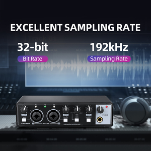 <span class=keywords><strong>Interfaz</strong></span> <span class=keywords><strong>de</strong></span> <span class=keywords><strong>Audio</strong></span> USB Portátil Profesional MD22, Tarjeta <span class=keywords><strong>de</strong></span> Sonido <span class=keywords><strong>de</strong></span> 2 Canales y 192kHz para Laptop/Computadora, Karaoke y Grabación en Estudio Musical - Product Image 3