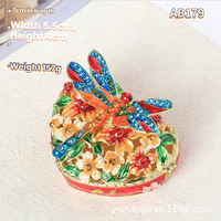 Dropshipping Gift HQ Boîte à bijoux en émail coloré Creative Luxury Home Decor Heart Dragonfly Desktop Ornament Storage Box Gift